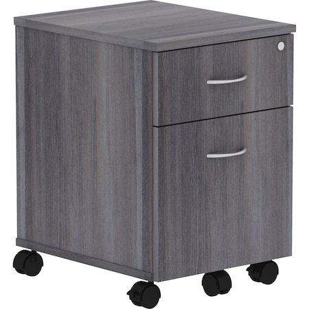 Lorell Relevance Series 2-Drawer Vertical File Cabinet, 15.8" x 19.9" x 22.9", Weathered Charcoal LLR16217